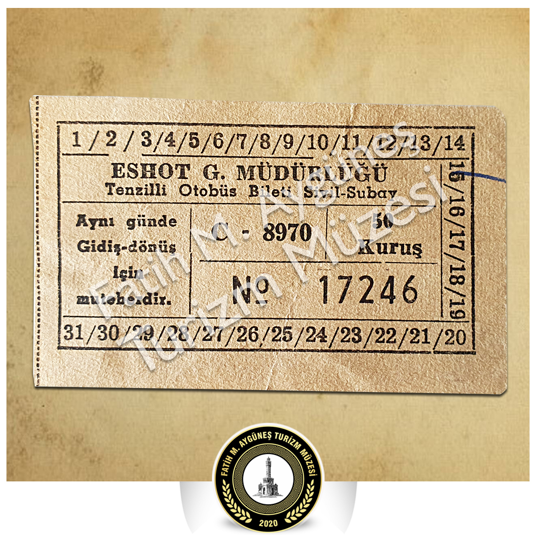 ESHOT Genel Müdürlüğü sivil-subay otobüs bileti