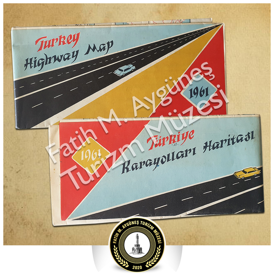 1961 Tarihli Türkiye Karayolu Haritası