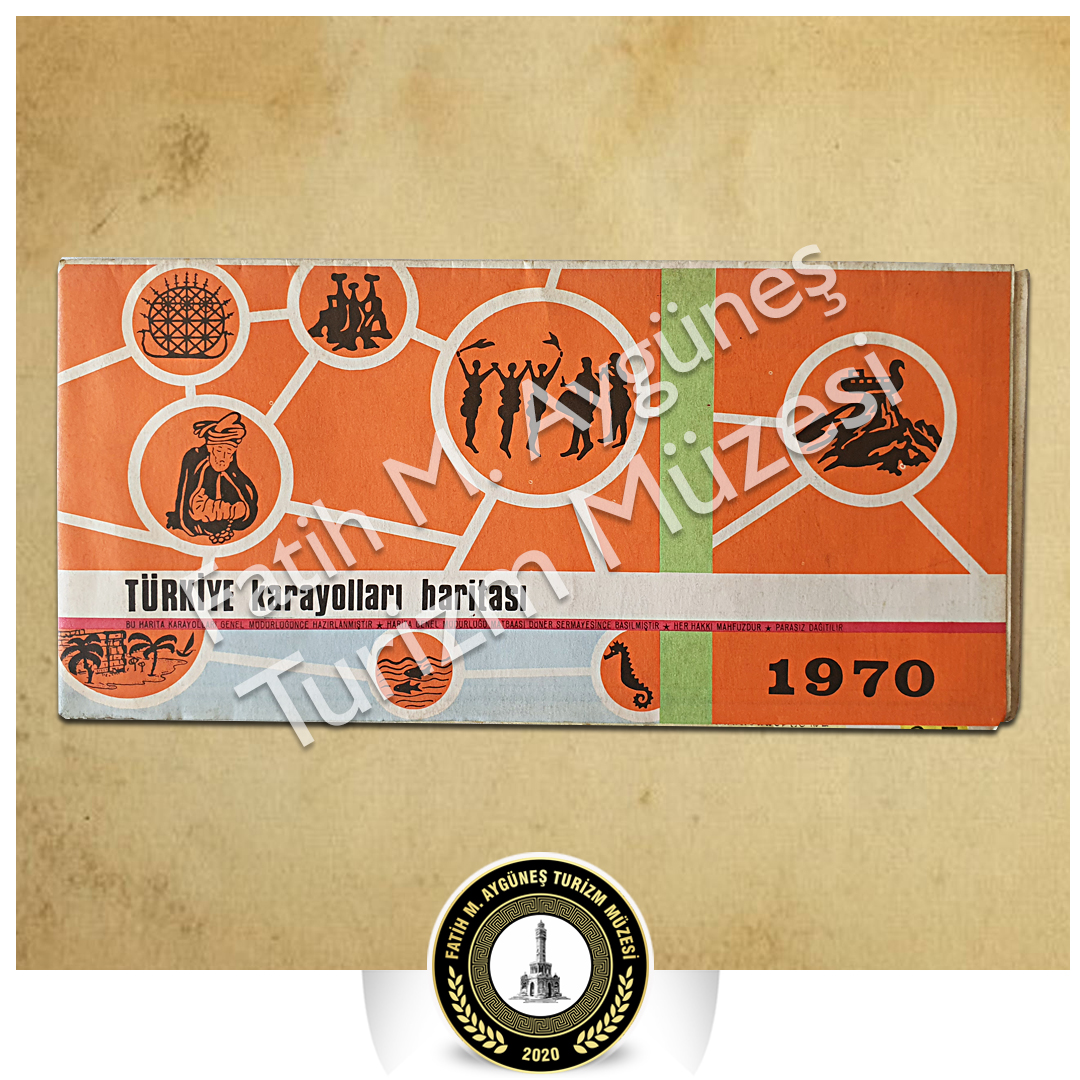 1970 Tarihli Türkiye Karayolları Haritası