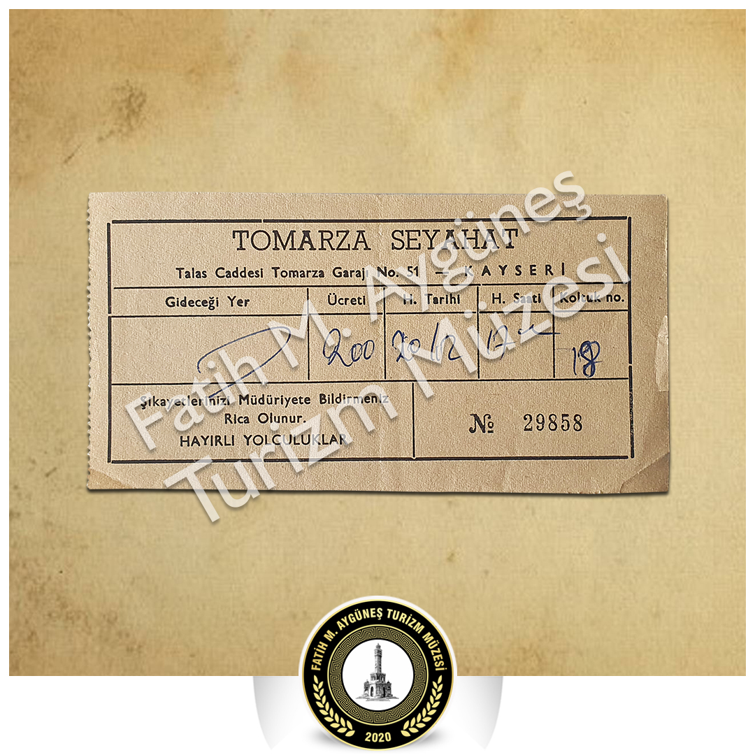Tomarza Seyahat Otobüs Bileti - Kayseri