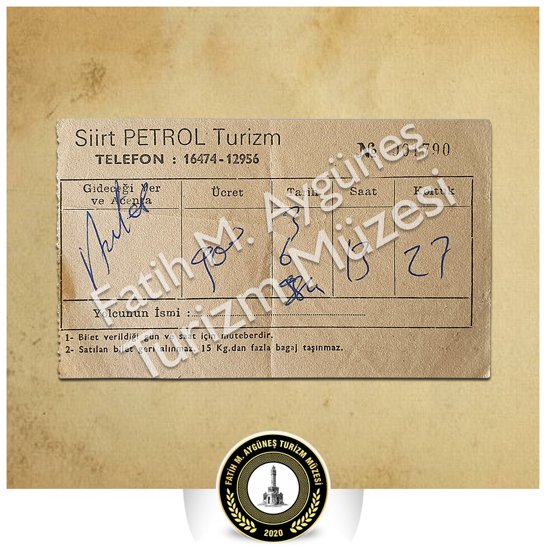 Siirt Petrol Turizm Otobüs Bileti