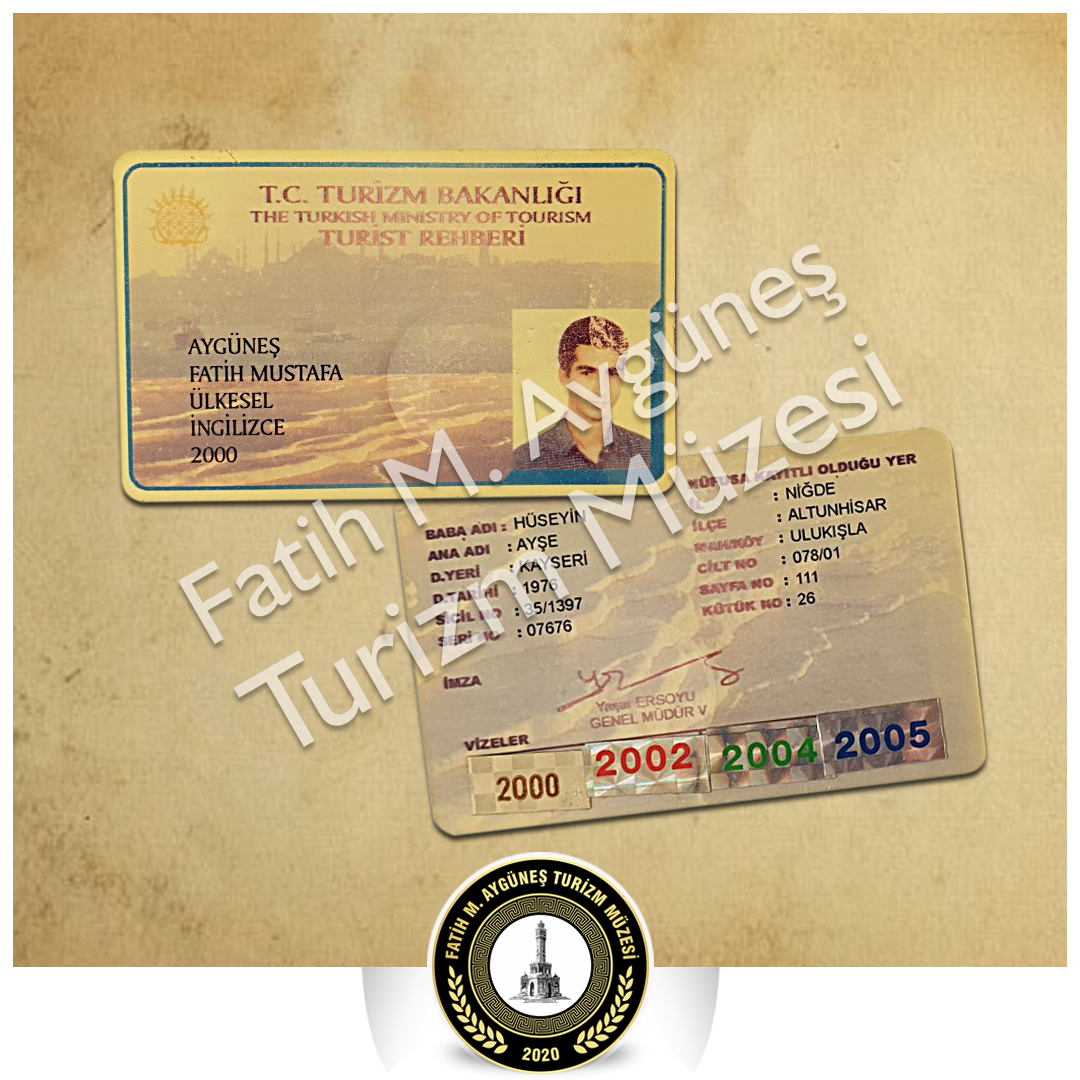 Profesyonel Turist Rehberi Kimlik Kartı