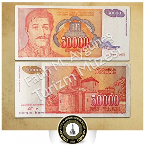 50000 Dinar değerinde Yugoslavya Parası