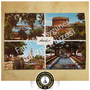 Antalya Hıdırlık Kulesi,Liman,Park ve Yivli Minare bir arada