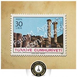 Sardes Antik Kenti Temalı Posta Pulu