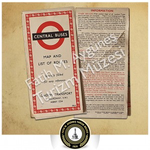 1964 yili Londra Tasimacilik Guzergahlari Haritasi